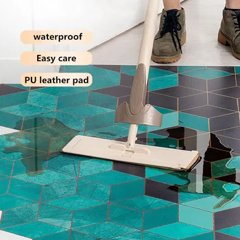 Ādas grīdas paklājs Ieejas durvju paklājiņš ūdensizturīgs Custom-made paklāju vannas istabā, neslīdošs paklājs virtuves oilproof grīdas paklājs Ieejas paklājs