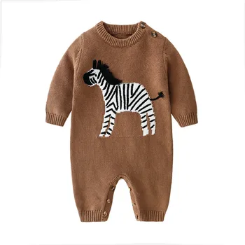 Baby Romper Jaundzimušo Adīti Zīdaiņu Apģērbu Zebra Bērnu Zēniem Romper Rudens Ziemas Bērnu Jumpsuit ForBoy CottonToddler Zēni Jumpsuits