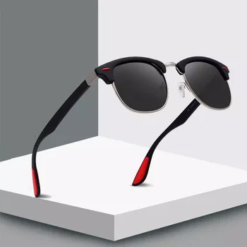 Klasiskās Polarizētās Saulesbrilles, Vīriešu Zīmola Dizainere Augstas Kvalitātes Saulesbrilles Vīriešu Modes Metāla Saulesbrilles Āra Braukšanas Saulesbrilles