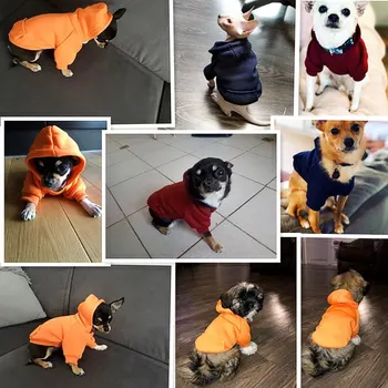 Rudenī un Ziemā Suņu Apģērbu Mājdzīvnieku Apģērbu tīrtoņa Krāsu Kapuces Džemperis Pet Džemperis Teddy Drēbes