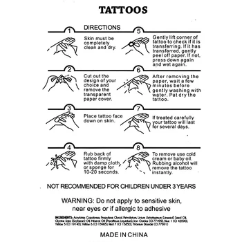 3 vai 5x Laizīt Mani Pagaidu Tetovējumiem BDSM Seksa Spēle Spēlēt Karstā Fetišs Kapteinis un Vergu BDSM Ūdensnoturīgas Uzlīmes