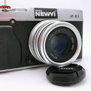 Metāla Sudraba X FX mount 35 mm F1.6 Objektīvs Fujifilm Fuji X-E2 X-A5 X-T100 X-T1