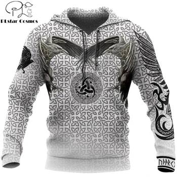 Viking Vegvisir Apli Tetovējums 3D Iespiesti pelēkā vārna un sporta Krekls Harajuku Fashion hoodies (Unisex) Ikdienas Jaka, džemperis DW0021