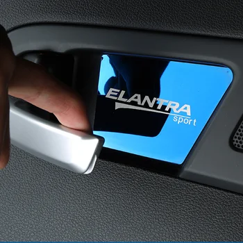 Automašīnu durvju bļodā dekorēts plāksteris interjera Roktura Aizsargs Vāka uzlīme Par Hyundai Elantra 2016 2017 2018 2019 piederumi
