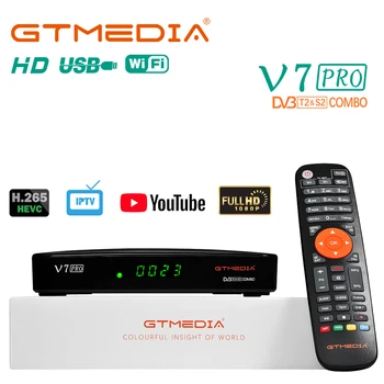 GTmedia V7 PRO Combo DVB-T2/S2 Satelīta Uztvērēju, Atbalsta SA Kartes Slots T2MI H. 265 PowerVu,DRE Biss BLOKS PVR WiFi HEVC galvenais 10bit