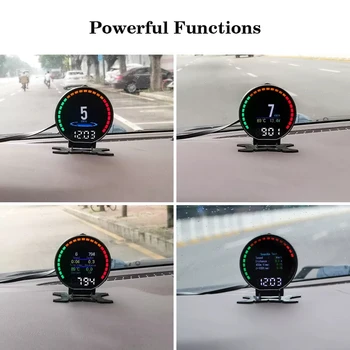 Auto Head-Up Displejs OBD GPS HUD ātruma pārsniegšanas Brīdinājuma Sistēmu, Projektors, Vējstiklu Auto Elektroniskie Sprieguma Signāls
