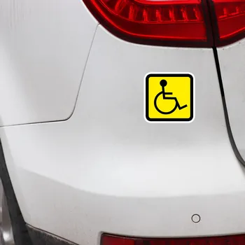 Volkrays Brīdinājuma Auto Uzlīmes Uzmanību Drošības Zīme Invaliditātes Invalīdiem Piederumi Atstarojošs PVC Decal Golf VW,10cm*10cm