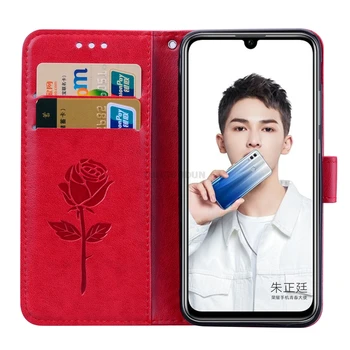 Gadījumā, Huawei Honor 10 Flip Lite PU Ādas Tālruni Somā Gadījumā, ja Kartes Turētāja Statīvs Vāks Huawei Honor 10 Lite Gadījumā Aizsargs Soma