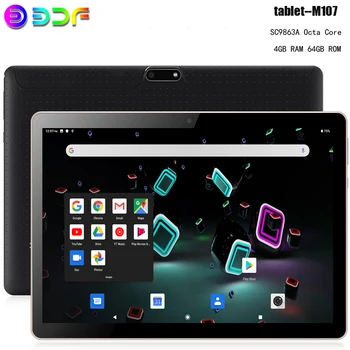 Jauno 10,1 collu Tabletes 4G Tālruņa Zvanu 4GB+64GB Octa Core SC9863A Tablete Android 9.0 Wi-Fi, Bluetooth Dual SIM Sākotnējā Tablet PC
