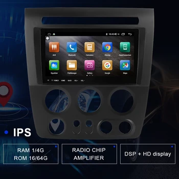 Oonaite 9 Collu Android 10 Automašīnas Radio Multimediju GPS Navigācijas Video DVD Sistēma+Rāmis Hummer H3 2005. - 2009. gadam, proti, 4G, WiFi, USB