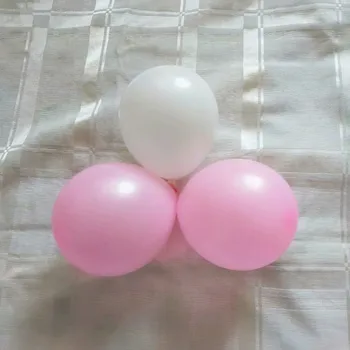 Rozā baloni, 100gab/lot5 collu apaļā lateksa balts ballon hēlija gāzi, lai dzimšanas dienas svinības dekori bērnu dušas jauno gadu piederumi