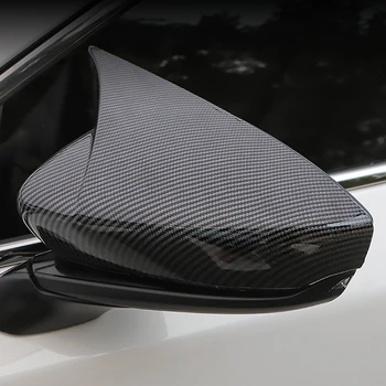 Oglekļa Šķiedras ABS Atpakaļskata Spoguļa Rāmja Apdare Fit 2019 2020 Mazda 3 Spoguļa Ietilpst Uzlīmes Eksterjera Daļas Stils 2gab