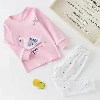 Zēni meitenes Sleepwear baby girl pavasara kokvilnas komplekti Bērniem Homewear Pidžamu Zēnu Pidžamas Bērniem Naktsveļu 2-13Y pusaudžu apģērbi