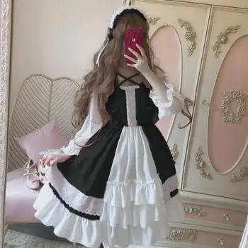 Japāņu loli lolita svārki op mazo cute kleitu lolita kleita skolniece pasaku svārki gothic lolita kleita sievietēm kawaii apģērbi