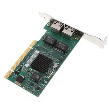 Dual Gigabit PCI RJ45 Port Ethernet Lan Tīkla Karte 10/100/1000Mbps Intel 82546 Ar Driver CD, Augstas Kvalitātes