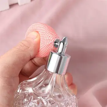 1Pc 80ml Vintage Stikla Smaržu Pudeles Ar drošības Spilvens Sprauslu Smaržu Izsmidzināšanas Pudele Skūšanās Pudeli Īss Aerosola Izsmidzinātājiem Pudele