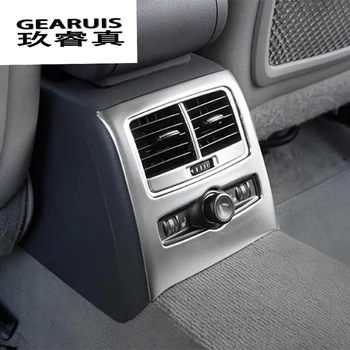 Auto stils Aizmugurējā gaisa kondicionēšanas ventilācijas dekoratīvu rāmīti izvads apdares uzlīmes uz Audi A6 C5 C6 iekšlietu auto Piederumi