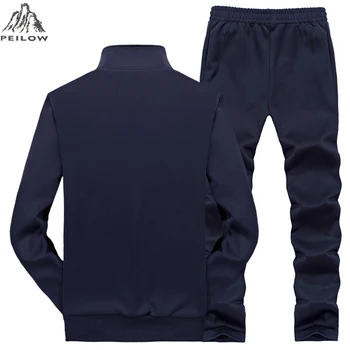 PEILOW plus lieluma L~7XL 8XL ziemas jaka vīriešiem outwear hoodies sporta Krekls Tracksuit Vīriešu sporta Jogger vīriešu komplekts jaka+elsas