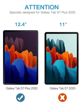 Gadījumā Visu-Jaunais Samsung Galaxy Tab S7 Plus 12.4 Collu Tablete (SM-T970/T975/T976),Premium PU Ādas Saliekamais Stends Vāks S7P