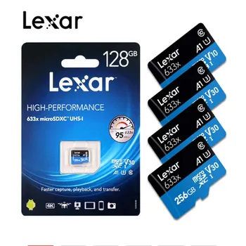 Lexar Micro SD Kartes TF 32GB/64GB/128GB/256 GB/512 GB 633X 95mb/s SDHC SDXC Atmiņas MINI TF Karšu Lasītājs Uhs-1, Lai Dūkoņa Gopro Sporta