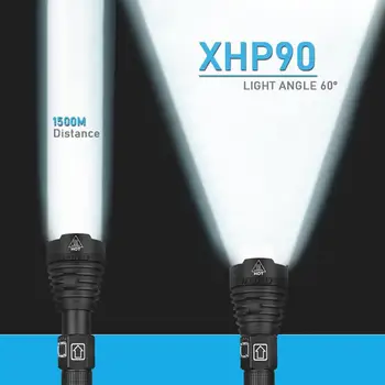 250000 lm xhp90.2 spēcīgākajiem led lukturīti lāpu usb lādējamu taktisko flash gaismas 18650 xhp70 xhp50 medību lukturi