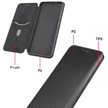 Oglekļa Šķiedras Magnētisko Flip Case for Samsung Galaxy Note 20 10 Pro S20 Ultra S10 5G Plus S10e A51 A71 A31 A21S A20 A01 Grāmatu Shell