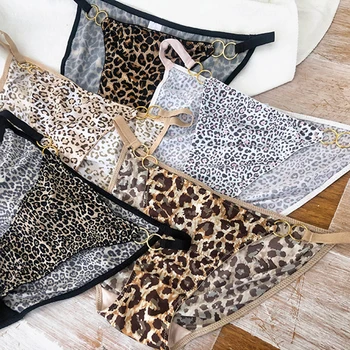 Sieviešu Sexy Leopard Apakšbikses, Garās Bezšuvju Gredzenu Savienojumu Sieviešu Biksītes Ar Zemu Jostas Intimates Komfortu Jogas Activewear Intimates