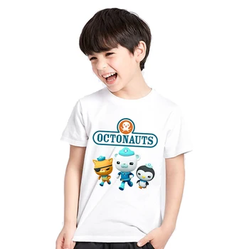 Bērnu Multfilmas Anime Girl T Krekls Bērniem Zēnu Drēbes Vasaras Modes Gadījuma Topi Saglabāt Mieru Un Mīlestību Octonauts Balts Krekls