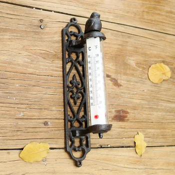 Retro Iekštelpu Termometrs Mājās Radošais Dārzs Dārza Sienas piestiprināms pie Eiropas stila Termometrs Mājas Apdare
