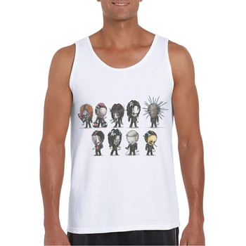 Jaunākās Vasaras Vīriešiem Topi Modes Dizaina Slipknot Drukāšanas Vīriešu Veste Kokvilnas O-Veida Kakla Piedurknēm Krekls Mens Apģērbu Singlet