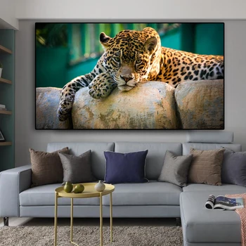 RELIABLI MĀKSLAS Audekls Gleznošanai Leopard Plakāti Un Izdrukas Dzīvnieku Plakātu Bildes Cuadros Sienas Mākslu Par Dzīves Telpu Dekorēšana
