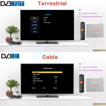 JAUNAIS modelis TV kastē GTMEDIA V7 TT DVB-T/T2/DVB-C/J. 83B atjauninājumu no TT Pro Atbalsta USB PVR Ready un USB wifi Tīklu Sadales
