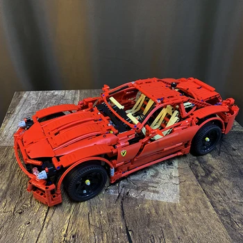 Ekspertu Radītāja Idejas Tehnikas Sērija Pilsētas 33007 RSR Red Super Sacīkšu Auto Nākotnē SUV Celtniecības Bloki, Ķieģeļi Km Modelis Moduļu Komplekti