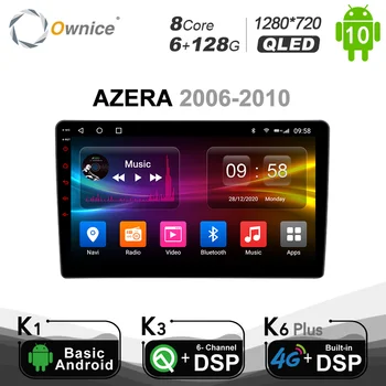 Ownice Octa 8 Kodolu Android 10.0 Auto DVD Radio Multimediju atskaņošanas par Hyundai AZERA 2006. - 2010. gadā 4G LTE 6G+128G DSP SPDIF GPS