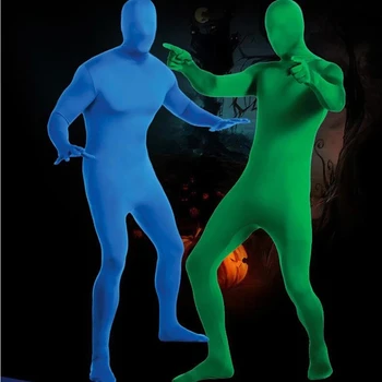 Ādas Uzvalks Foto Stretchy Ķermeņa Zaļā Ekrāna Uzvalks Video Chroma Key Saspringts Uzvalks Ērti Neredzamā Ietekme Foto Piederumu
