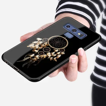 Sapņu ķērājs totem mīksta silikona stikla telefonu gadījumā vāks apvalks Priekš Samsung Galaxy S8 S9 S10e S10 Piezīme 8 9 10 Plus