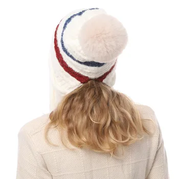 Sieviešu cepuru rudens ziemas Vilnas cepurīte adīšanas Ūdeļu kašmira Šenila Sabiezēt riska ierobežošanas Hairball Žakarda dimanta Saglabāt siltu Jaunas