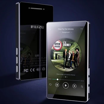 RUIZU D20 HD Pilns skārienjutīgais Ekrāns 3.0 collu 8GB ar FM Radio, E-Book HIFI MP3 Mūzikas Atskaņotājs, ar iebūvēto Skaļruņu Atbalsts SD līdz 128GB