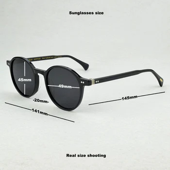 Vintage Polarizētās saulesbrilles, braucot zvejas briļļu vīriešiem un sievietēm retro skaidrs, apaļā saules brilles UV400 turētājs ar lietu OV5585