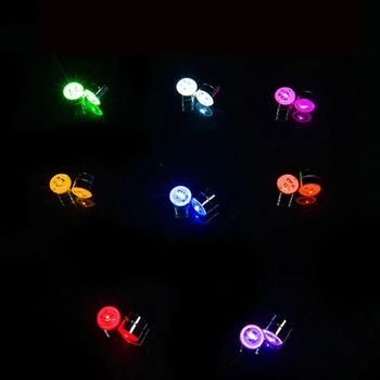 9 Krāsas Magnētiskā iedegas LED Mirgo Mirgo Spīd Led Auskari Nav Pīrsings Auss Radzēm Komplekta Puses Spīdīgas Rotaslietas