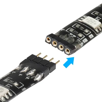 4x50cm Ūdensizturīgs TV Apgaismojums Led Lentes RGB 5V USB RGB Lentu DIY Krāsains 30LEDS/M SMD 5050 Elastīga, ar 24 Atslēgas Tālvadības pults
