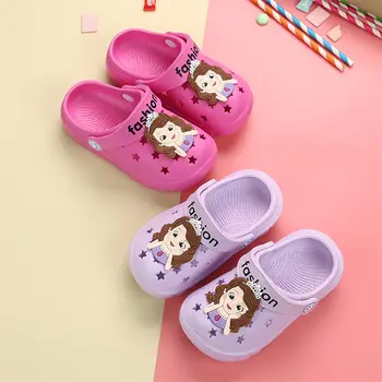 Disney bērnu caurumu kurpes zēniem karikatūra iekštelpu bērnu čības meitenes princese saldēti sandales