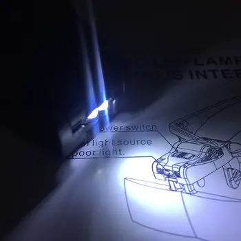 Brīvroku Acu Lupa Brilles, Lupas Izgaismotas Palielināmais Stikls ar LED Gaismas Pulksteņu Remonts Pulksteņu 1X 1,5 X 2X