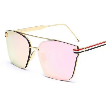 Metāla Kvadrātveida saulesbrilles Sieviešu 2020. Gadam, Modes Moderns Sudraba Spoguli Retro Luksusa Dizaineru, Saules Brilles Vīriešiem Gudrs 90s toņos