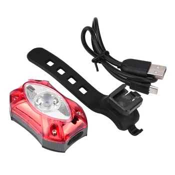 USB Lādējamu Aizmugures Velosipēdu Gaismas Ūdensizturīgs Spilgti LED Drošības Velosipēdu Gaismas LED Drošības Taillight Sarkano Velosipēdu brīdinājuma gaismas
