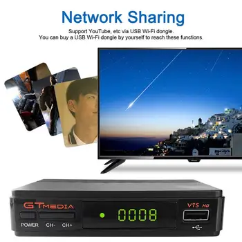 Karstā pārdošanas Satelīta TV Uztvērējs Gtmedia V7S HD Uztvērēju ar USB WIFI Atbalstu, Spānija, KRIEVIJA DVB-S2 satelīta Dekoderi PK X800 Nova