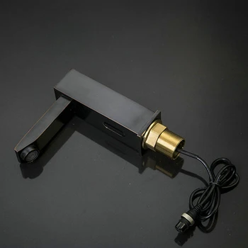 Monite Black Touch Sensors Jaucējkrāns Vannas Izlietnes Krāna Vannas Jaucējkrāns Misiņš Materiāls LODE Automātiska Rokas Baseina Izlietnes Maisītājs Krānu