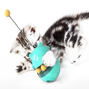 Funny Kaķis Rotaļlietas Pet Lēni Sūcas Pārtikas Bumbu Kaķis Izglītības Akrobāts Rotaļlietu Pārtikas Dozatoru IQ Uzlabotu Mācību Rotaļlietas, Mājdzīvnieku preces