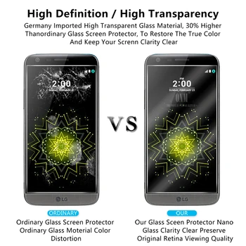 10Pcs G5 Rūdīta Stikla LG G5 Screen Protector For LG G5 Aizsardzības Stiklu Plēves