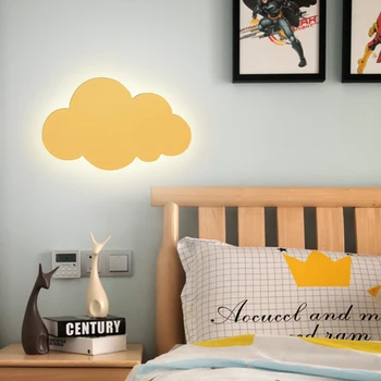 LED sienas Mākonis gaismas, Guļamistaba Bērniem, Pirmsskolas bērniem sienas gaismas pusē lampas art deco brā sienas pusē lampas piederumi